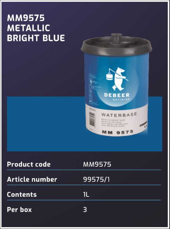 debeer mm9575 metallic bright blue